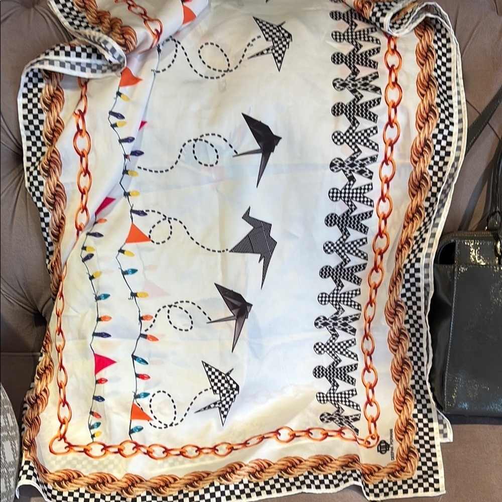 Deepak Perwani Elegant Multicolor Scarf NWOT